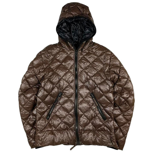 Duvetica Goose Down Diamond Stitch Jacket Brown