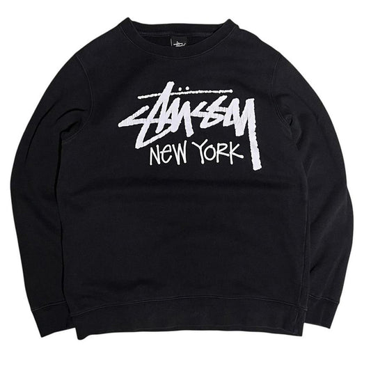 Stussy Embroidered Sweatshirt Black