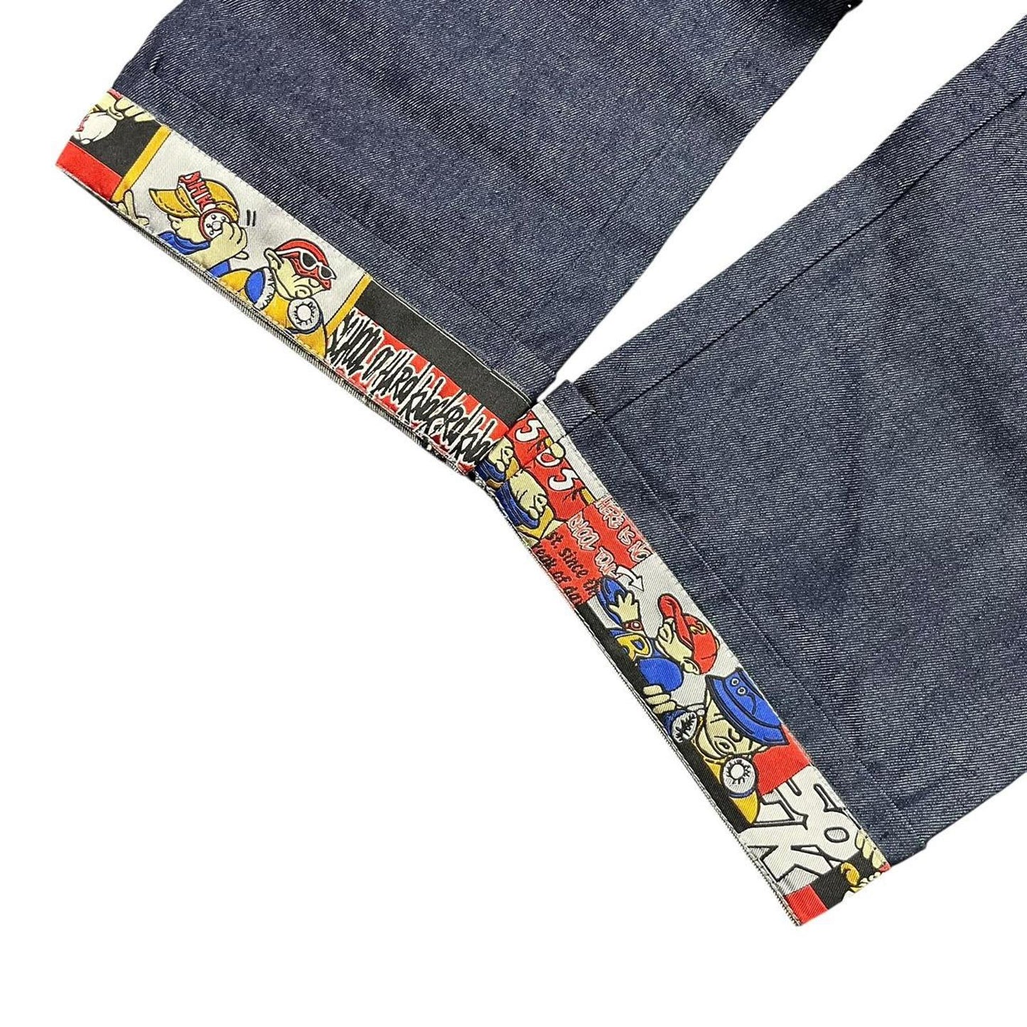 School Of Hard Knocks Embroidered Navy Jeans