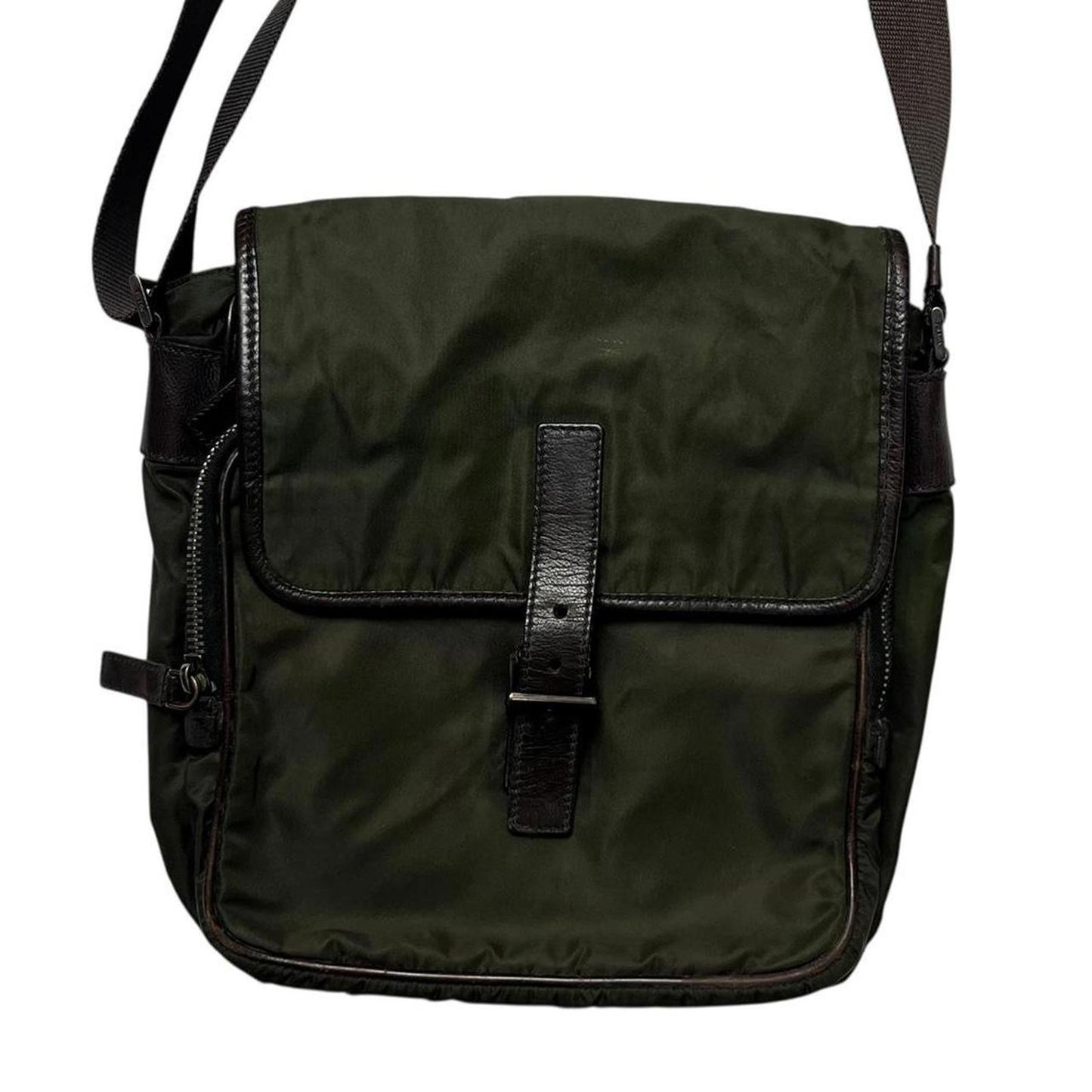 Prada Satchel Shoulder Bag Green