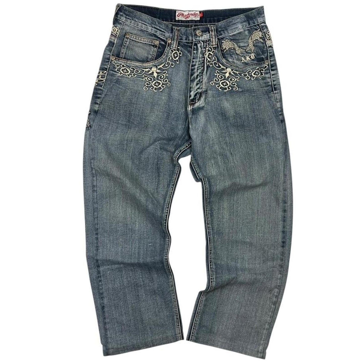 Akademiks Embroidered Jeans - W32