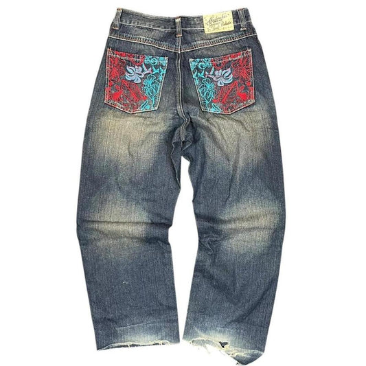 Akademiks Embroidered Jeans - W32