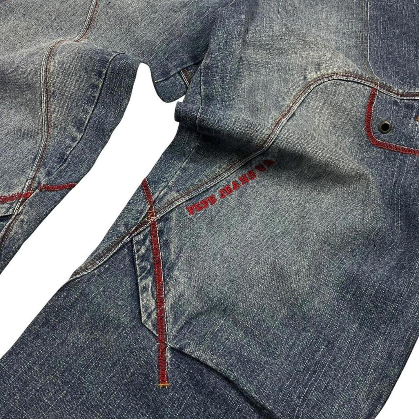 Pepe Baggy Red Stitch Jeans