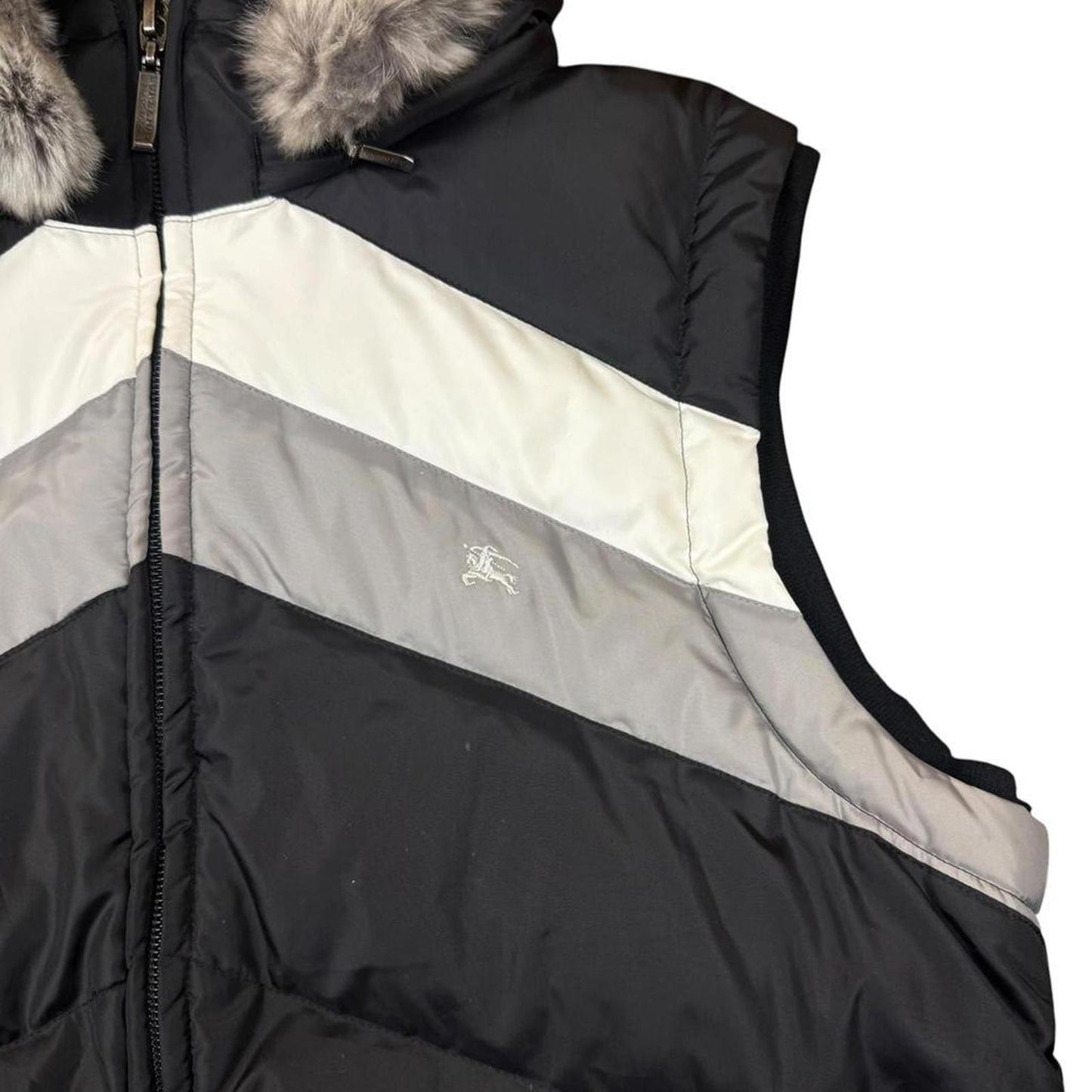 Burberry Black Label Fur Down Gilet - M