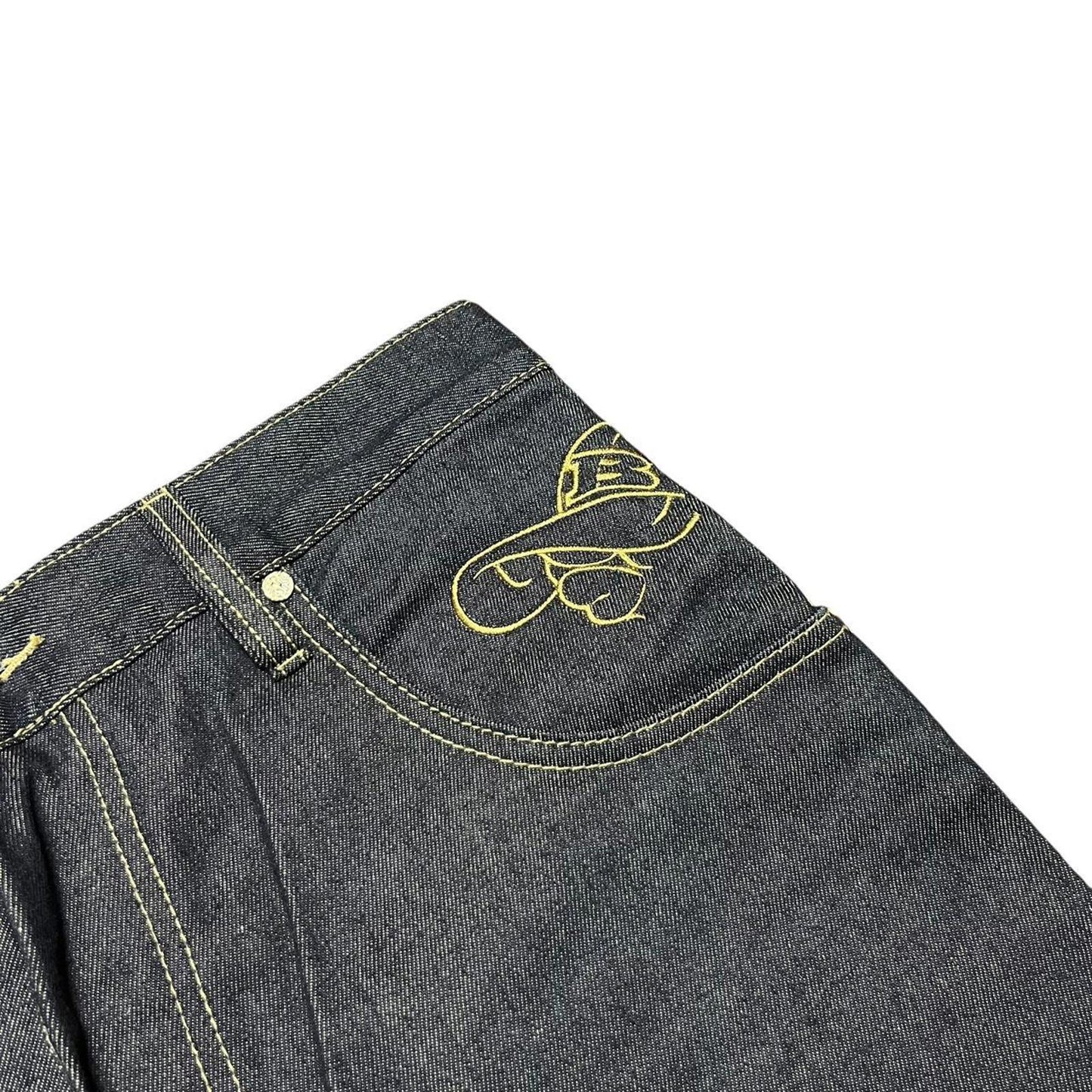School Of Hard Knocks Embroidered Navy Jeans