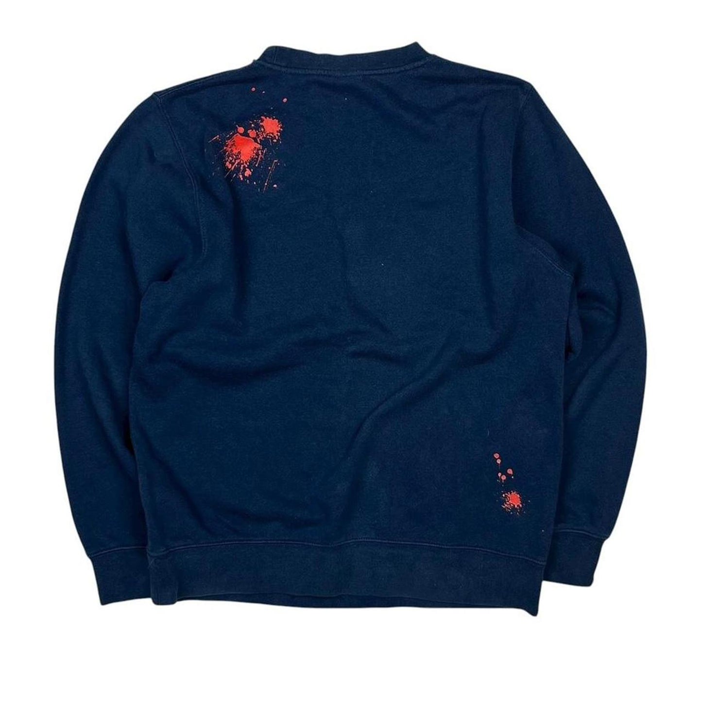 Stussy Paint Splatter Sweatshirt Red Navy