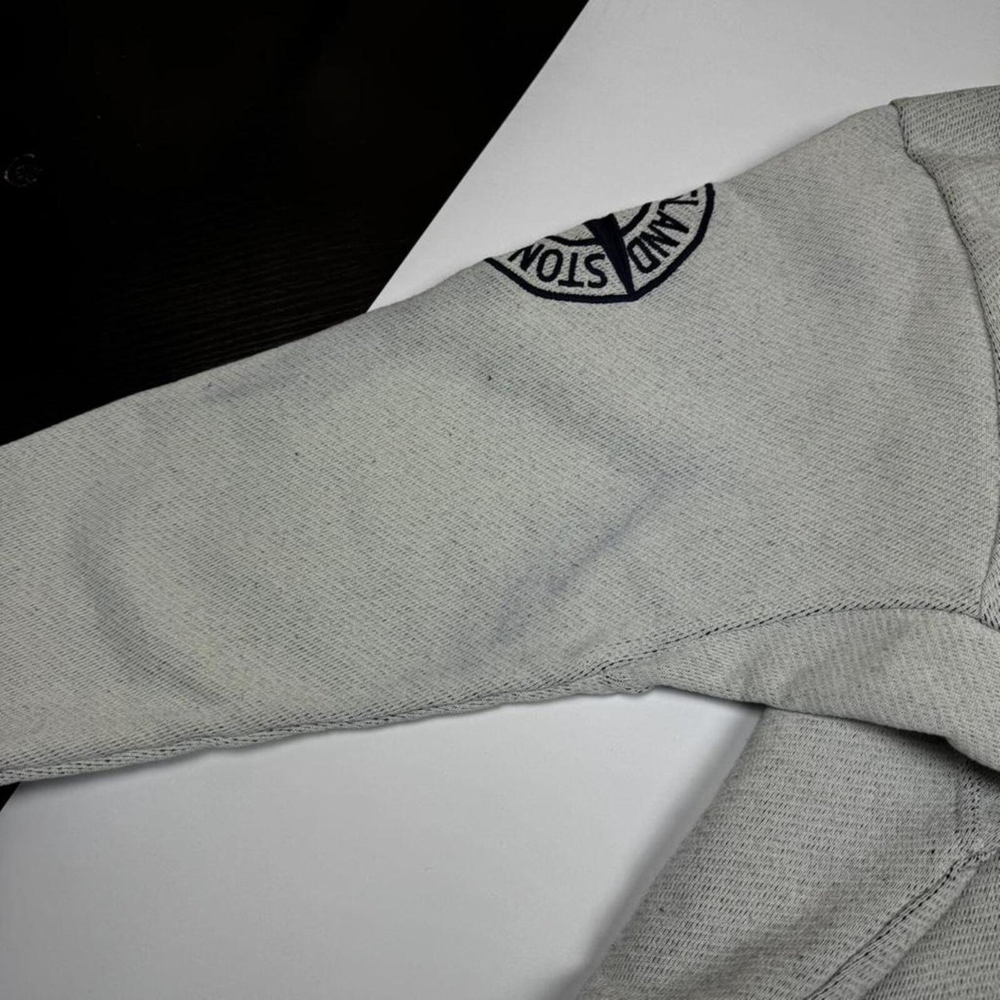 Stone Island Embroidered Logo Quarter Zip - M