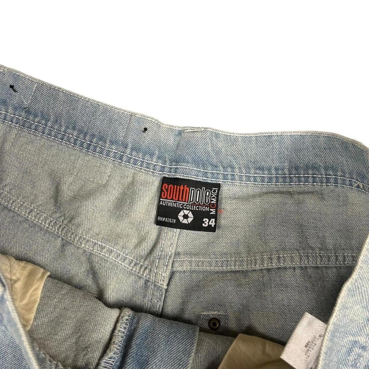 Southpole Light Wash Baggy Jeans Blue