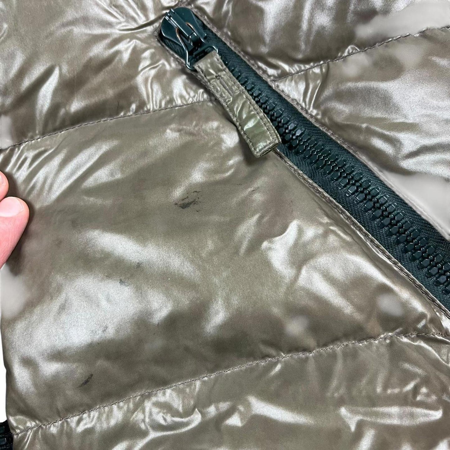 Duvetica Goose Down Jacket Khaki Black