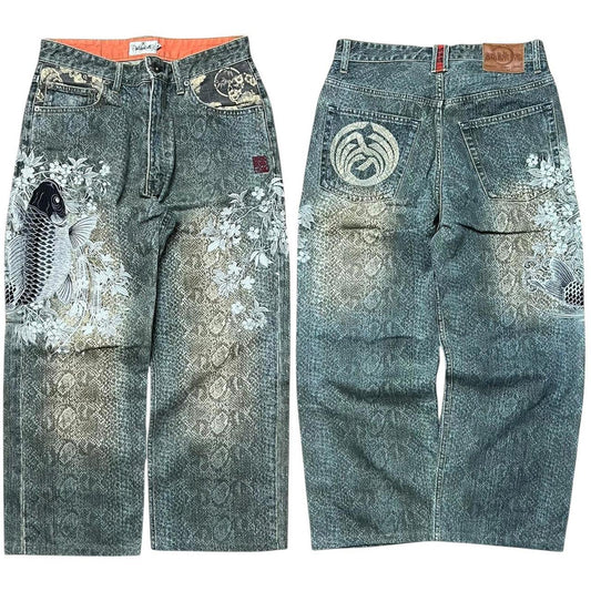 Authentic Karakuri Koi Embroidery Jeans