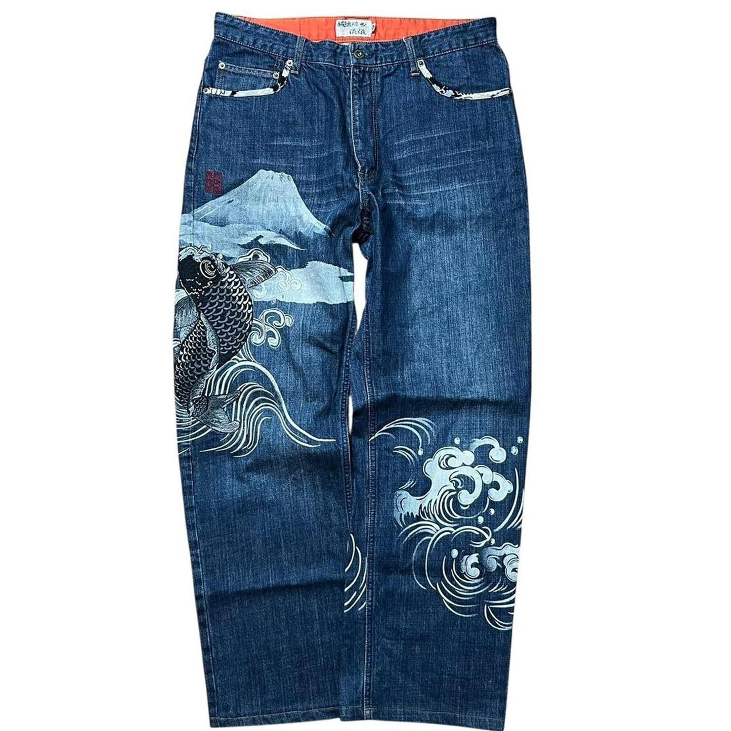 Authentic Karakuri Koi Embroidery Jeans