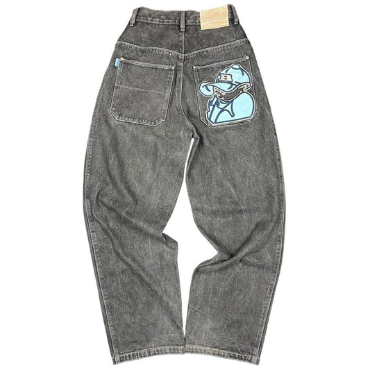 School Of Hard Knocks Leather Black Jeans