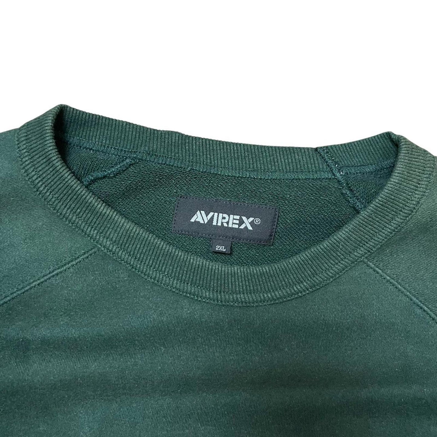 Avirex Spellout Embroidered Crewneck Blue Green
