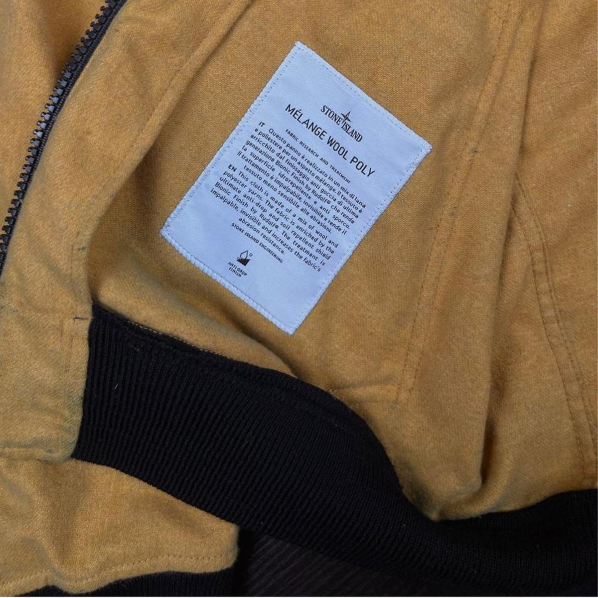 Stone Mélange Wool Poly Jacket - L