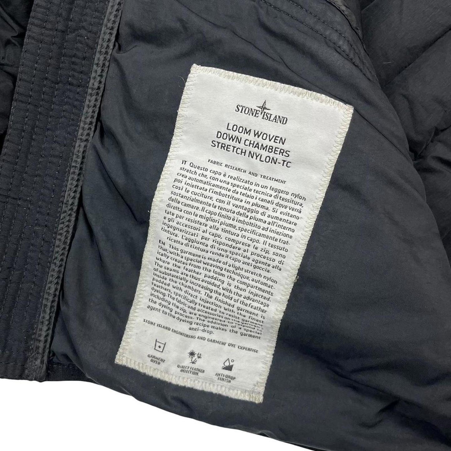 Stone Island Loom Woven Down Chambers Stretch Nylon-TC Jacket Black
