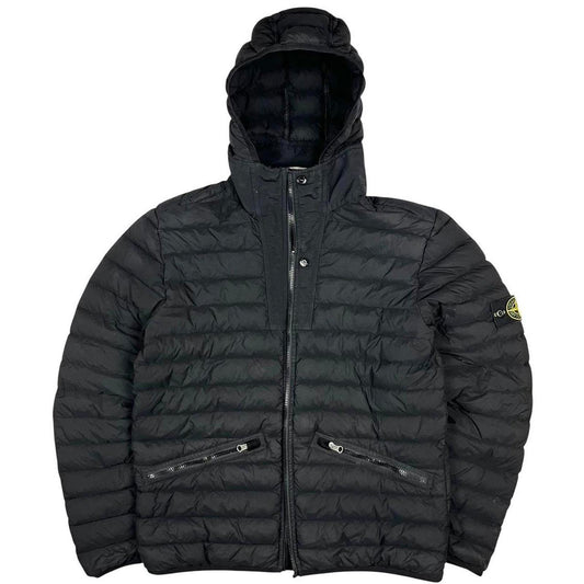 Stone Island Loom Woven Down Chambers Stretch Nylon-TC Jacket Black