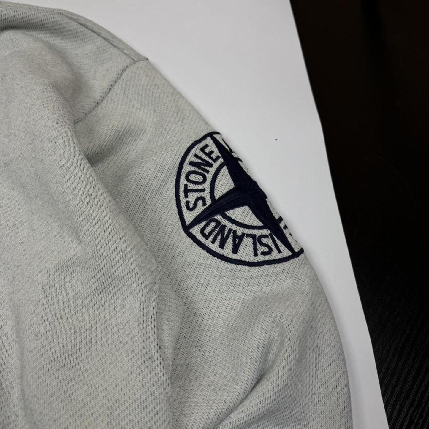 Stone Island Embroidered Logo Quarter Zip - M