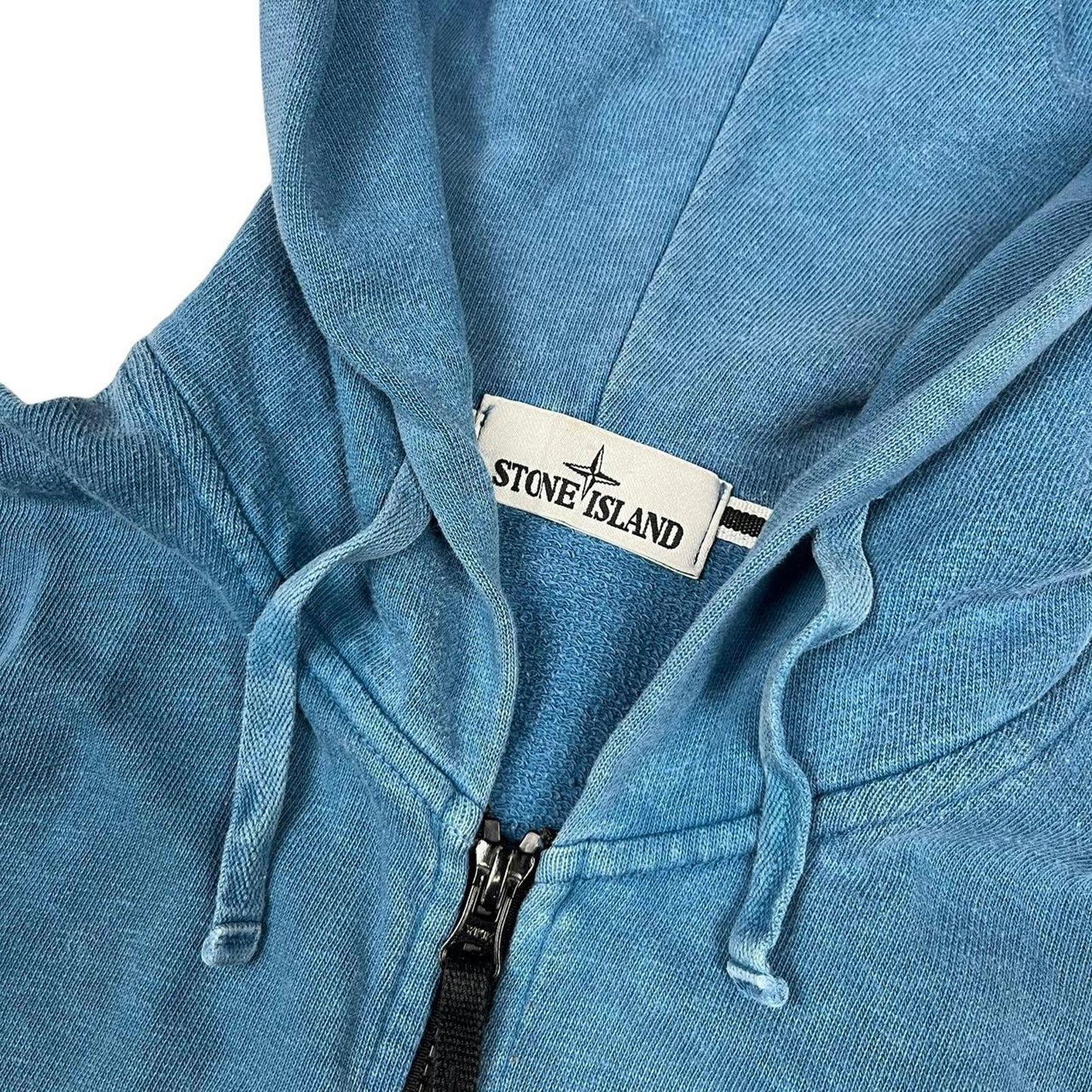 Stone Island Zip Through Hoodie Blue