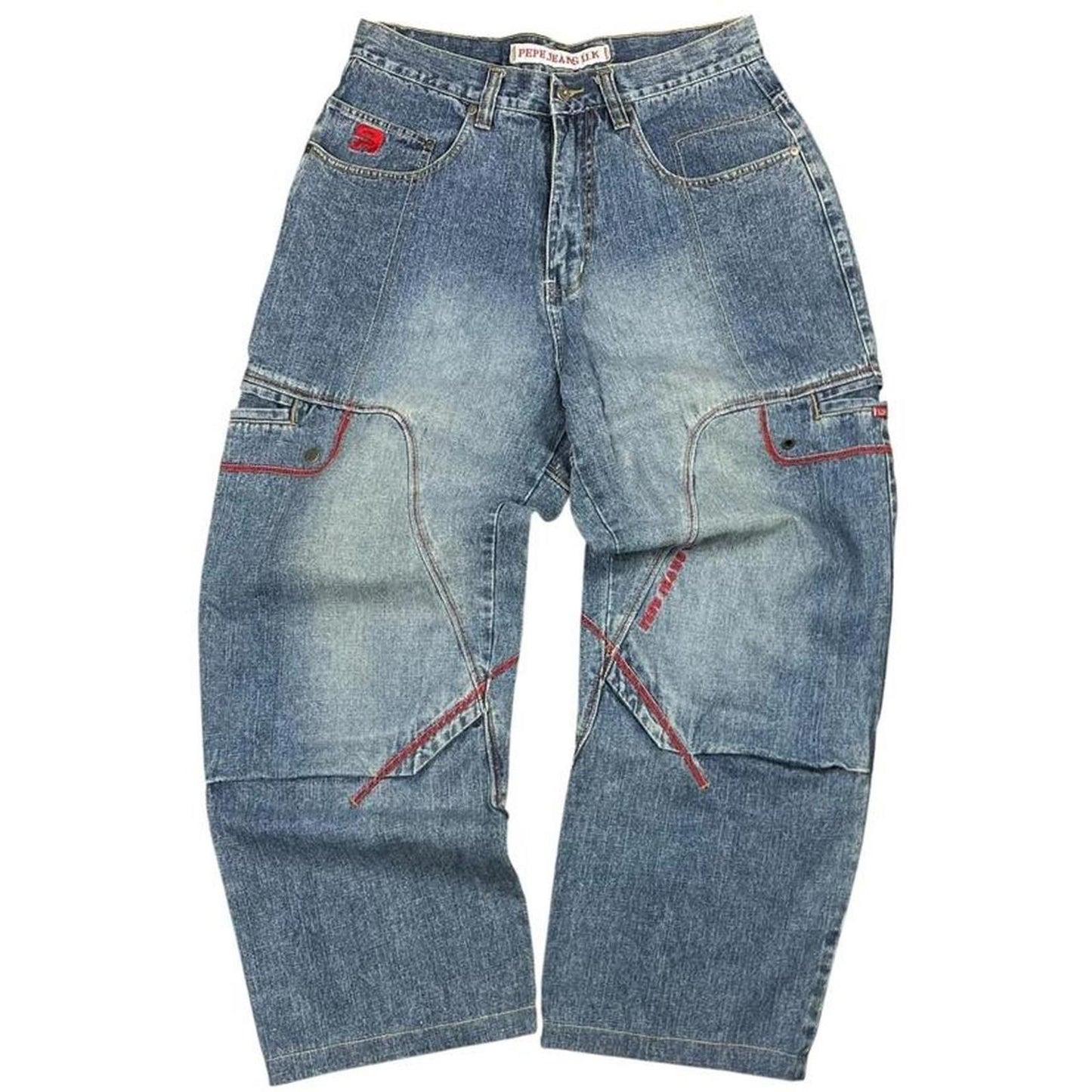 Pepe Baggy Red Stitch Jeans