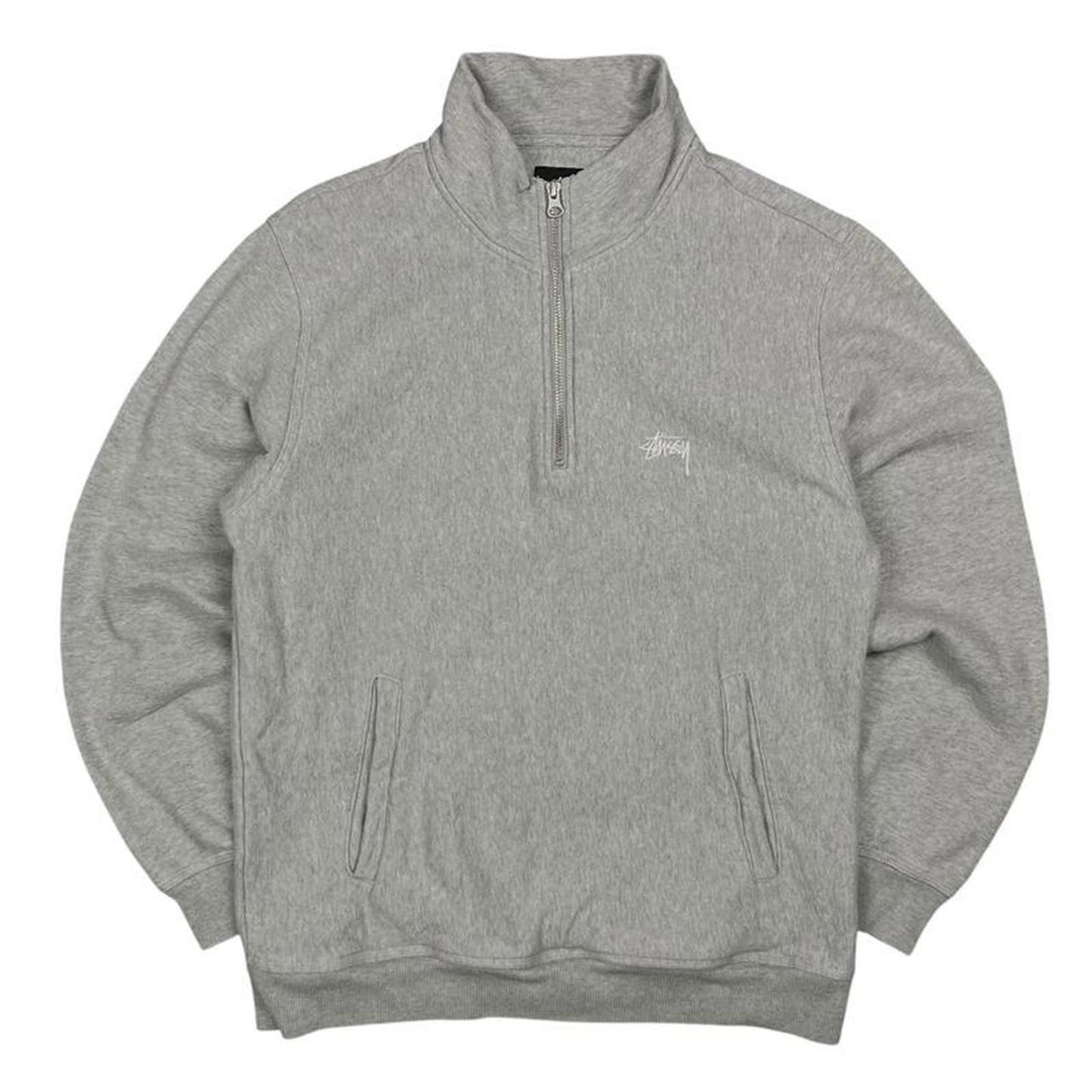 Stussy Quarter Zip Sweatshirt Grey