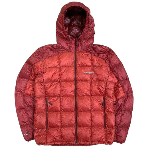 Montbell Lightweight Down Jacket Orange Red Two Tone