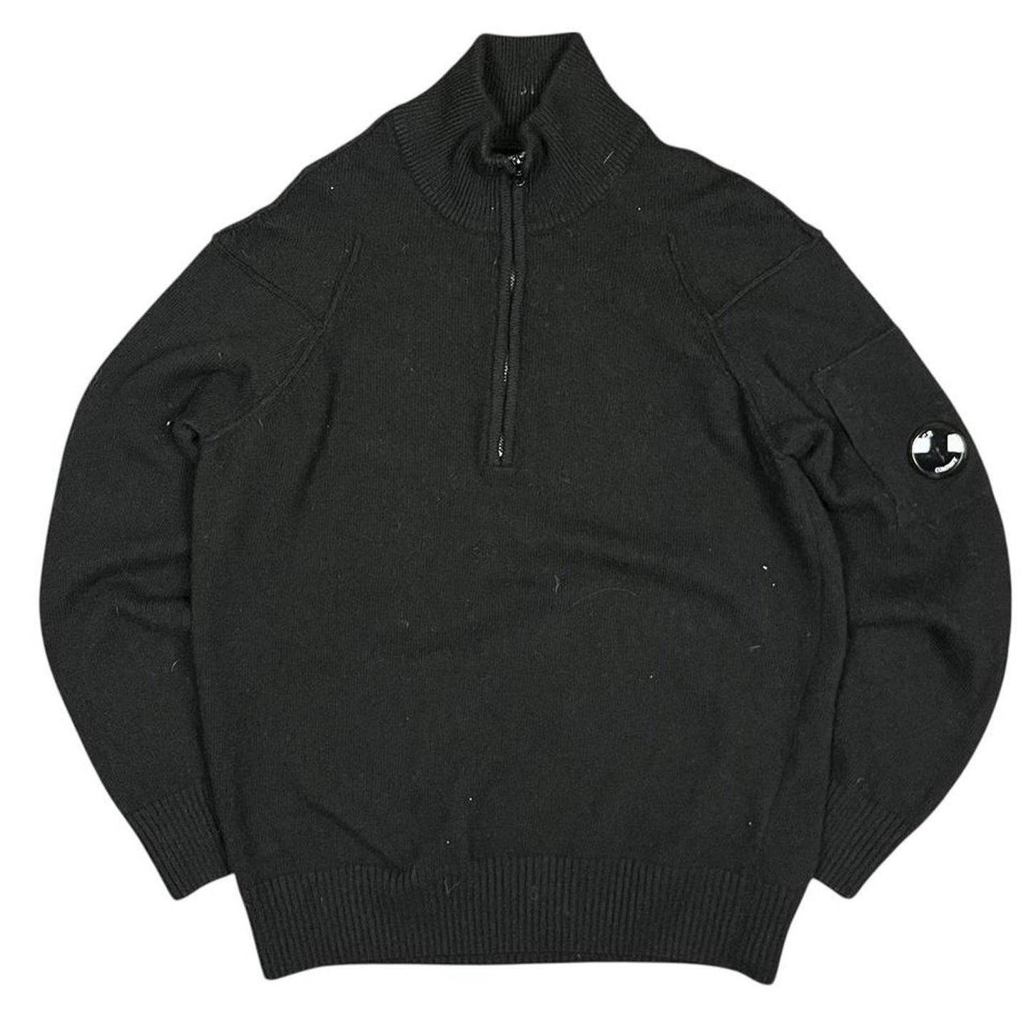 C.P. Company Quarter Zip Knit Black