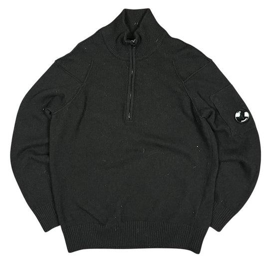 C.P. Company Quarter Zip Knit Black