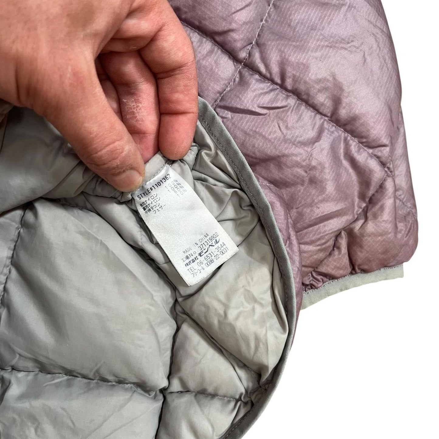 Montbell Lightweight Diamond Stitch Down Jacket Purple Lilac