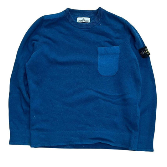 Stone Island Pocket Knit Crewneck Blue