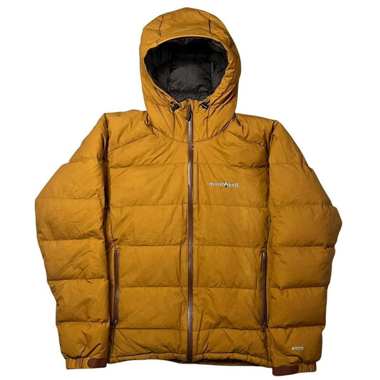 Montbell Lightweight Gore-Tex Waterproof Down Jacket Caramel Yellow