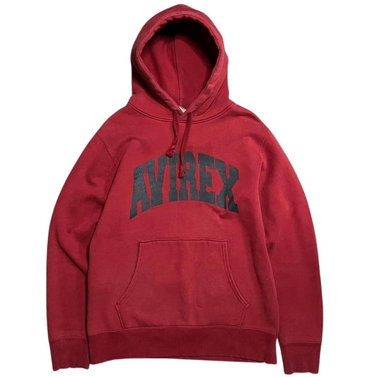 Avirex Spellout Hoodie Red