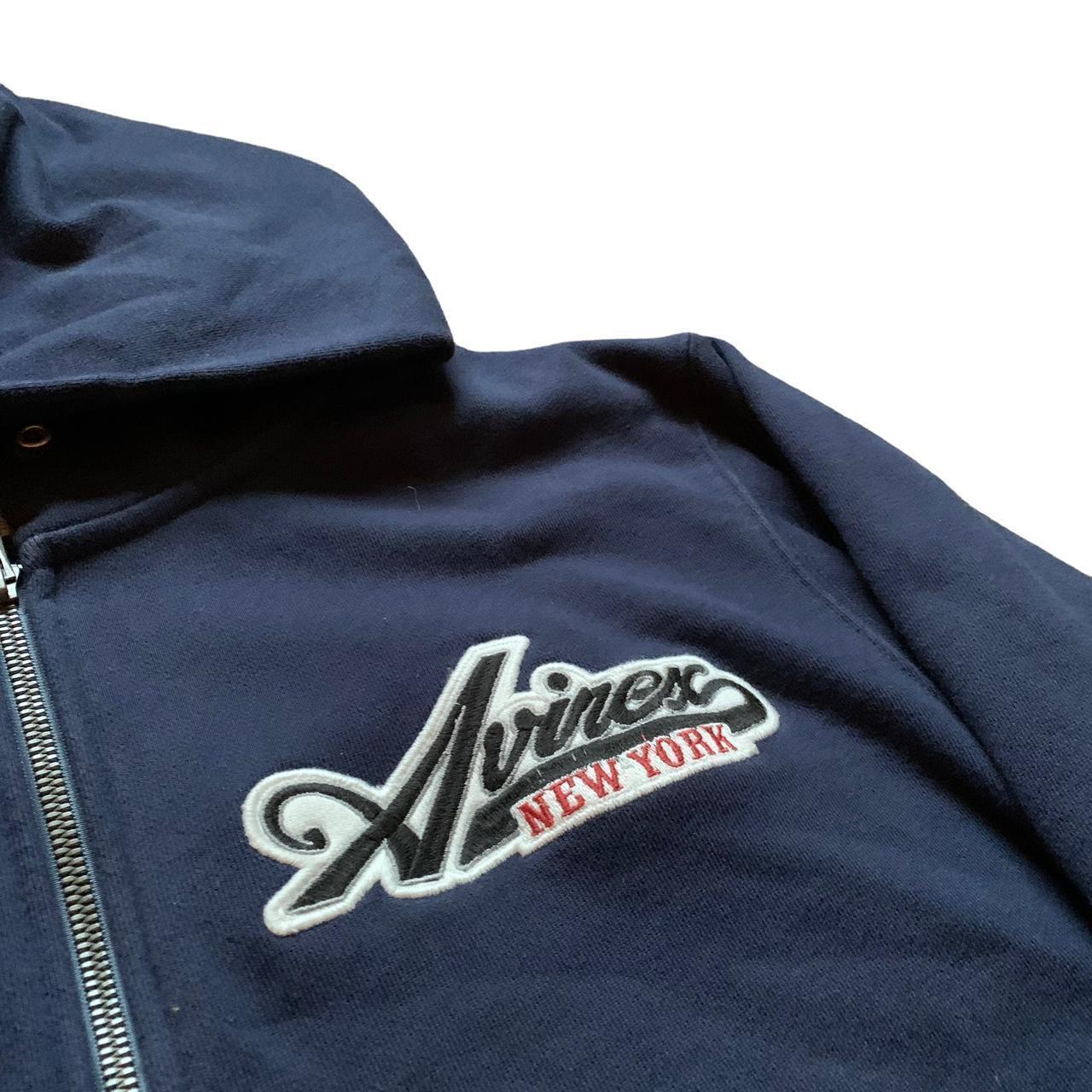 Avirex Zip Up Hoodie Blue White