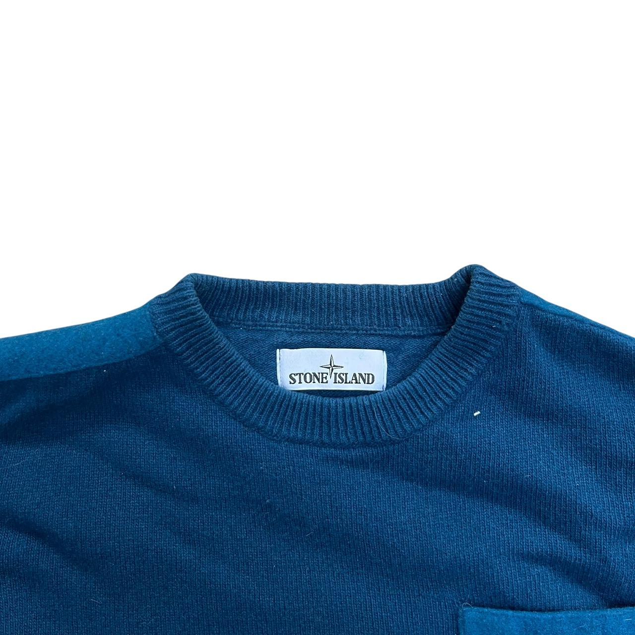 Stone Island Pocket Knit Crewneck Blue